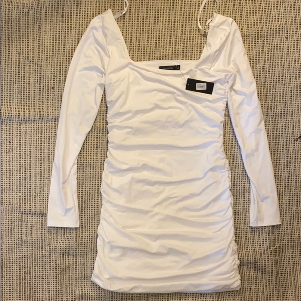 Glassons rushed long sleeved mini dress